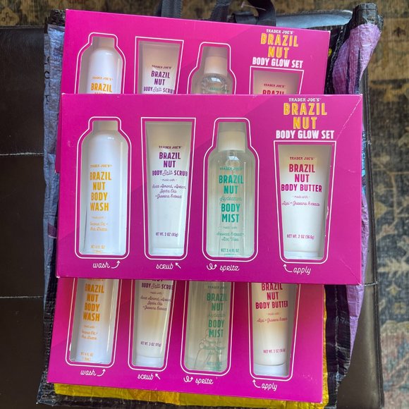 Trader Joe's Brazil Nut Body Glow *NEW* 4 Product(Mist, Butter, Scrub and Wash) - Picture 5 of 5